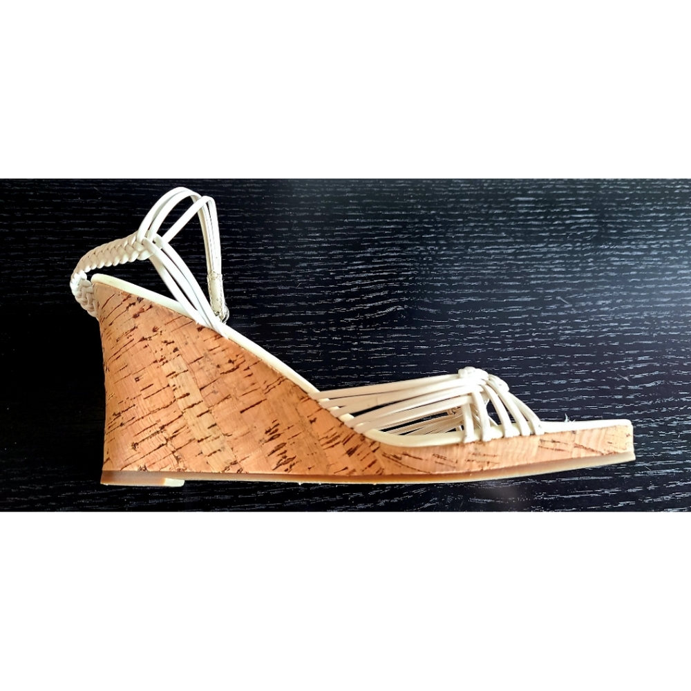 Ivory Braided Wedge Sandal